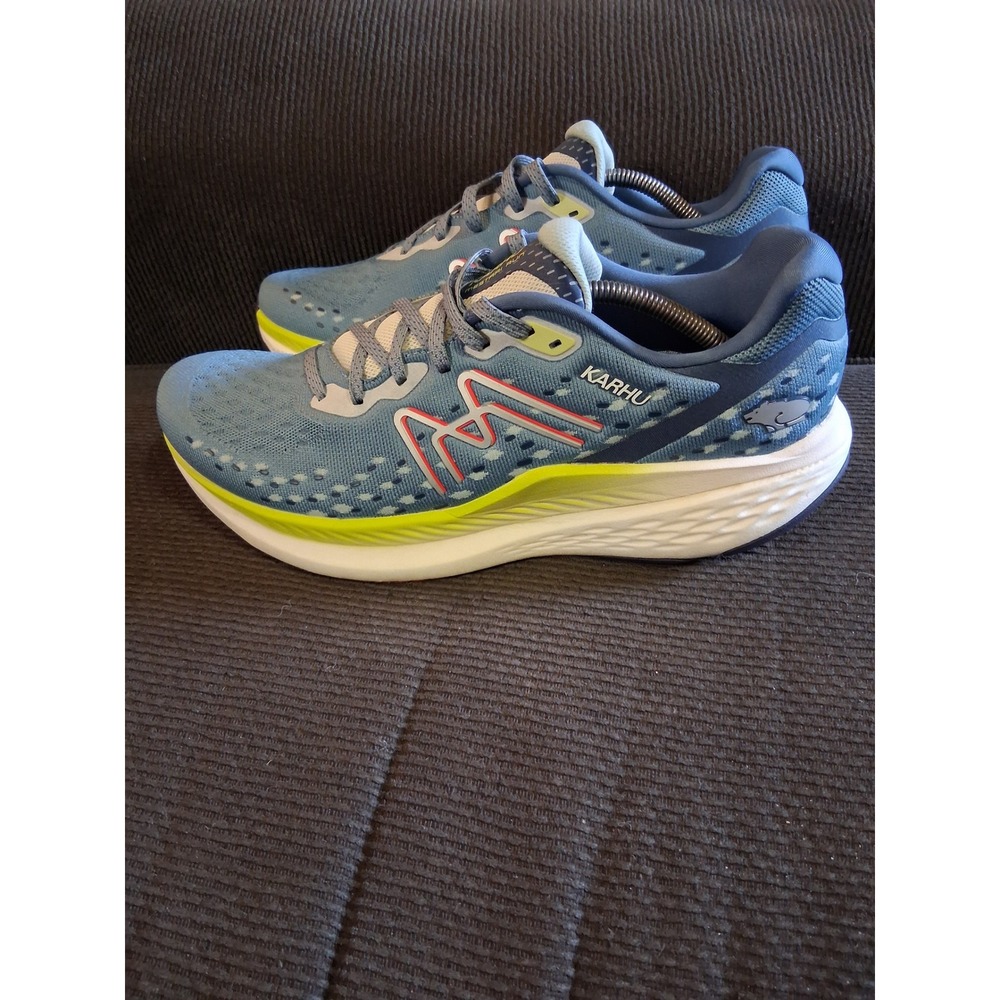 Karhu Mestari Run Mens Running Shoes Blue Lime Green F105000 Size 12.5